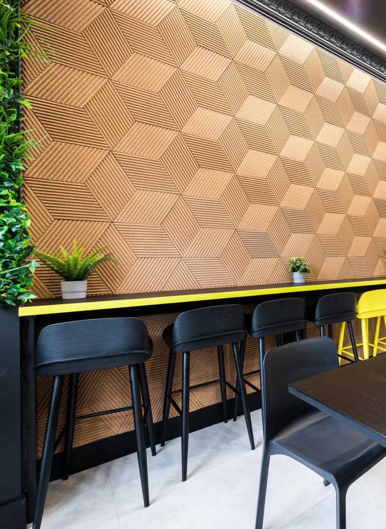 3D cork wall panels STRIPE- DecorMania