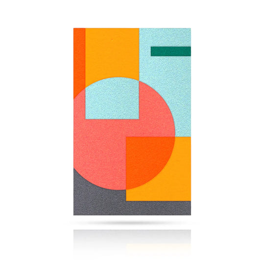 Acoustic Wall Art Panels SHAPES 1 energy swatch on white background Decormania UK