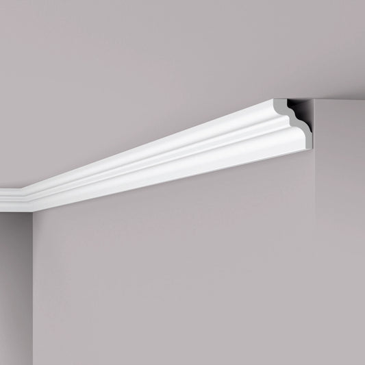 NOMASTYL® NMC 2m Ceiling Coving on plain wall and ceiling Decormania UK
