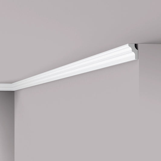 NOMASTYL® NMC 2m Ceiling Coving on plain wall and ceiling Decormania UK