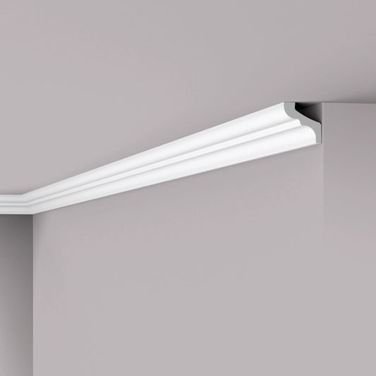 NOMASTYL® NMC 2m Ceiling Coving on plain wall and ceiling Decormania UK
