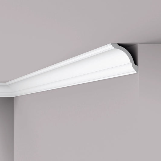 NOMASTYL® NMC 2m Ceiling Coving on plain wall and ceiling Decormania UK