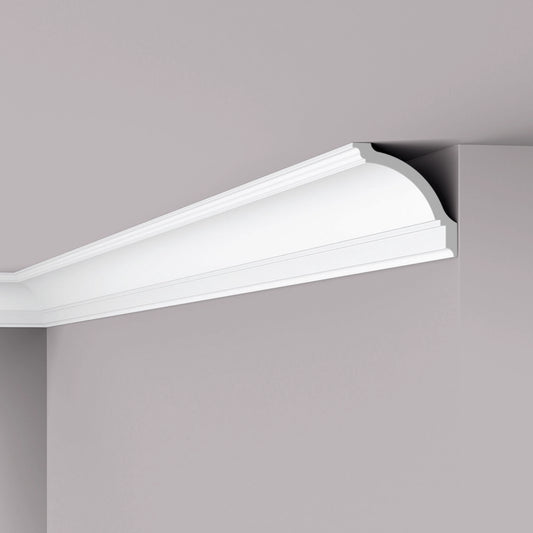 NOMASTYL® NMC 2m Ceiling Coving on plain wall and ceiling Decormania UK