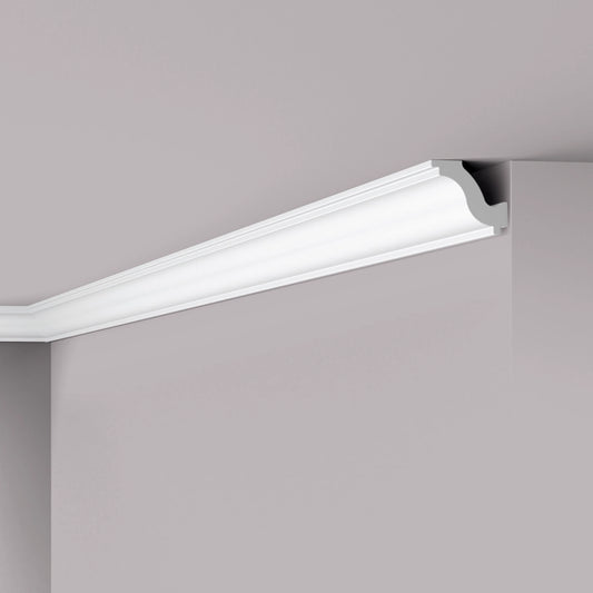 NOMASTYL® NMC 2m Ceiling Coving on plain wall and ceiling Decormania UK