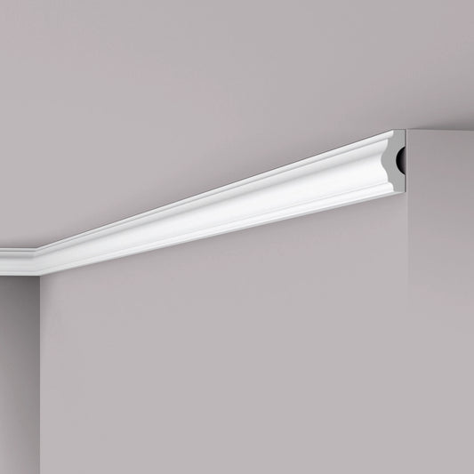 NOMASTYL® NMC 2m Ceiling Coving on plain wall and ceiling Decormania UK