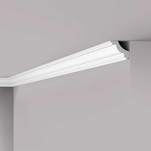 NOMASTYL® NMC 2m Ceiling Coving on plain wall and ceiling Decormania UK