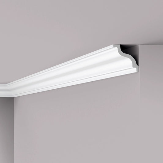 NOMASTYL® NMC 2m Ceiling Coving on plain wall and ceiling Decormania UK
