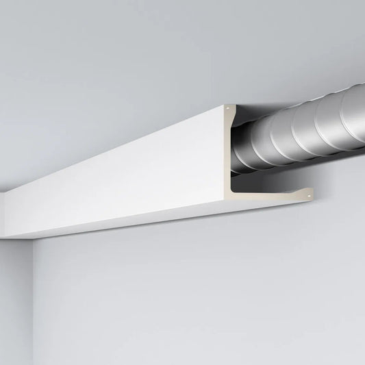 L5 ARSTYL 2M Functional nmc ceiling coving for concealing ventilation pipes  | DecorMania UK