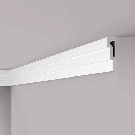 NOMASTYL® NMC 2m Ceiling Coving on plain wall and ceiling Decormania UK