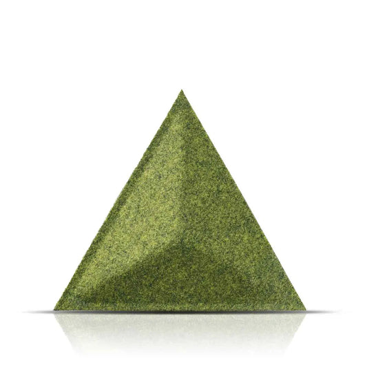 PYRAMID 3D Acoustic Felt Wall Panels on white background OLIVE Multipack Decormania UK