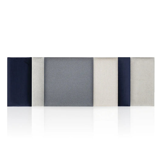 Padded Wall Panels Set 1 Grey on white background Decormania UK