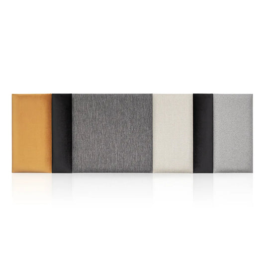 Padded Wall Panels Set 1 Mustard on white background Decormania UK