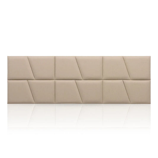 Padded Wall Panels Set 2 Beige on white background Decormania UK