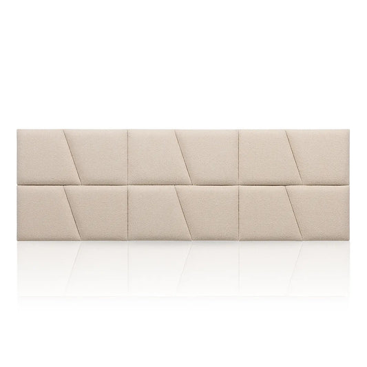 Padded Wall Panels Set 2 Cream on white background Decormania UK