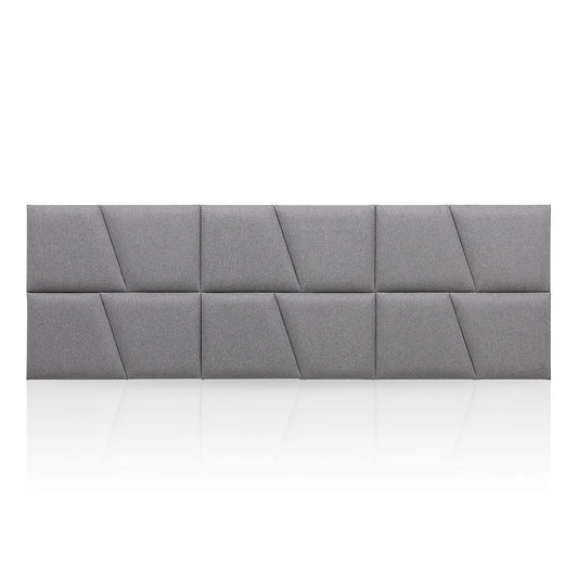 Padded Wall Panels Set 2 Grey on white background Decormania UK