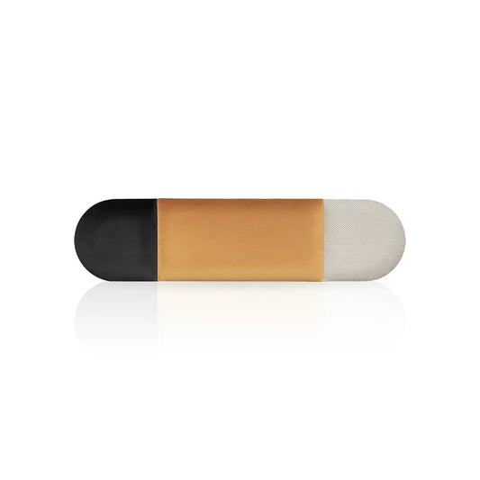 Padded Wall Panels Set 4 Mustard on white wall Decormania UK