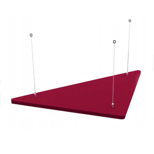 Suspended Ceiling Panels - Acoustic Felt TRIANGLE wine on white background Decormania UK