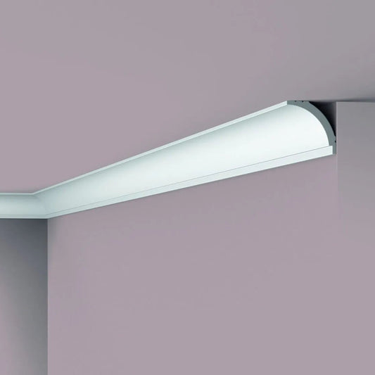 Close up view of WT16 WALLSTYL® Ceiling Coving | showcasing its sleek and detailed design | DecorMania UK