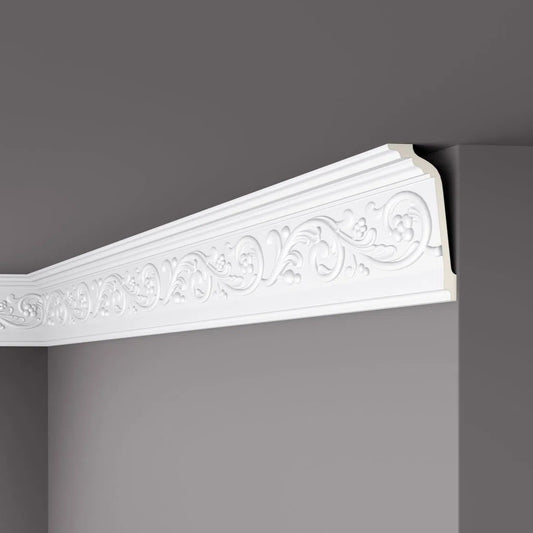 Z11 ARSTYL® 2M NMC ceiling coving with an ornate floral design | DecorMania UK
