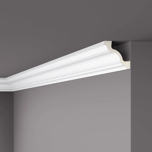 Z19 ARSTYL® 2M NMC Ceiling Coving on a grey ceiling | DecorMania UK