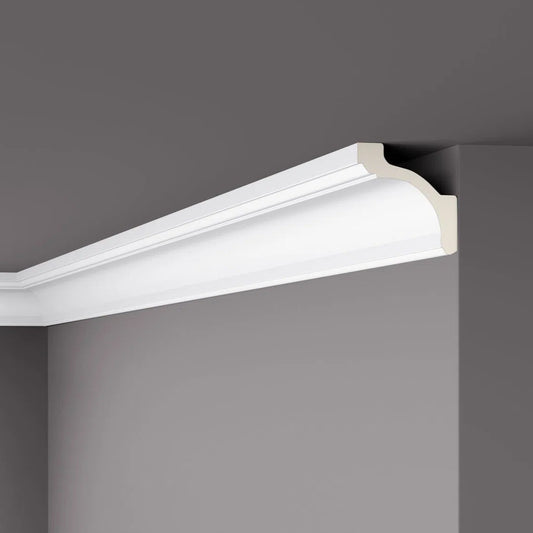 Z20 ARSTYL® 2M NMC Ceiling Coving on a grey ceiling | DecorMania UK