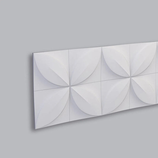 Close up view of FLOWER 3D Wall Panel ARSTYL® highlighting the smooth, detailed texture of the design | DecorMania UK