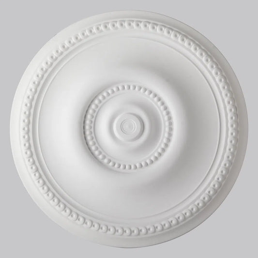 IMELDA R74 Ceiling Rose on grey background | DecorMania UK