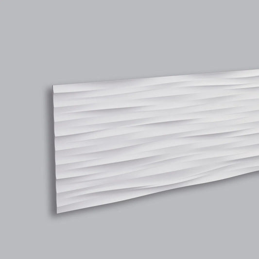 Close up view of ARSTYL® WAVE Wall Panels highlighting its smooth, flowing wave texture | DecorMania UK