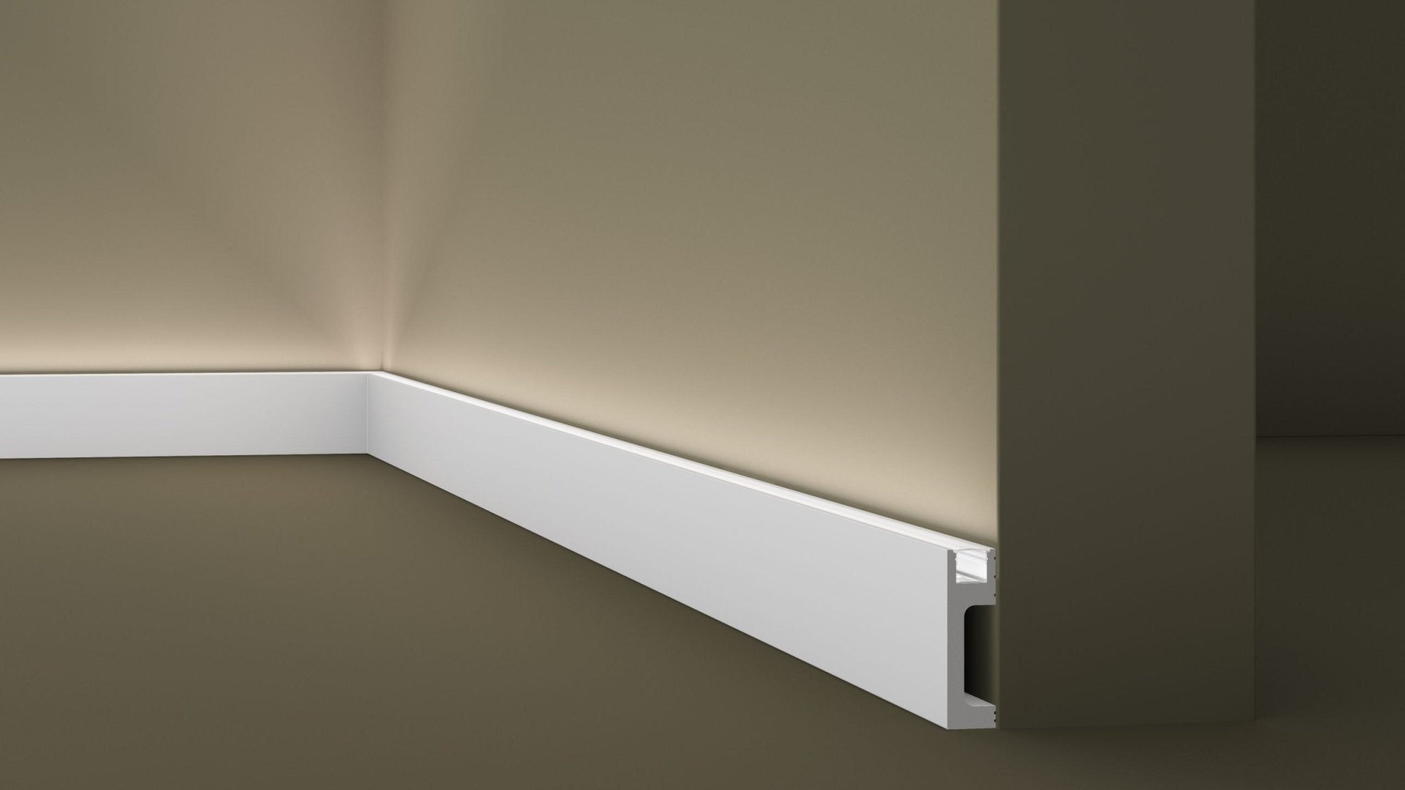 IL10 2M WALLSTYL SKIRTING BOARD WITH LED LIGHT DIFFUSER - Covings | DecorMania