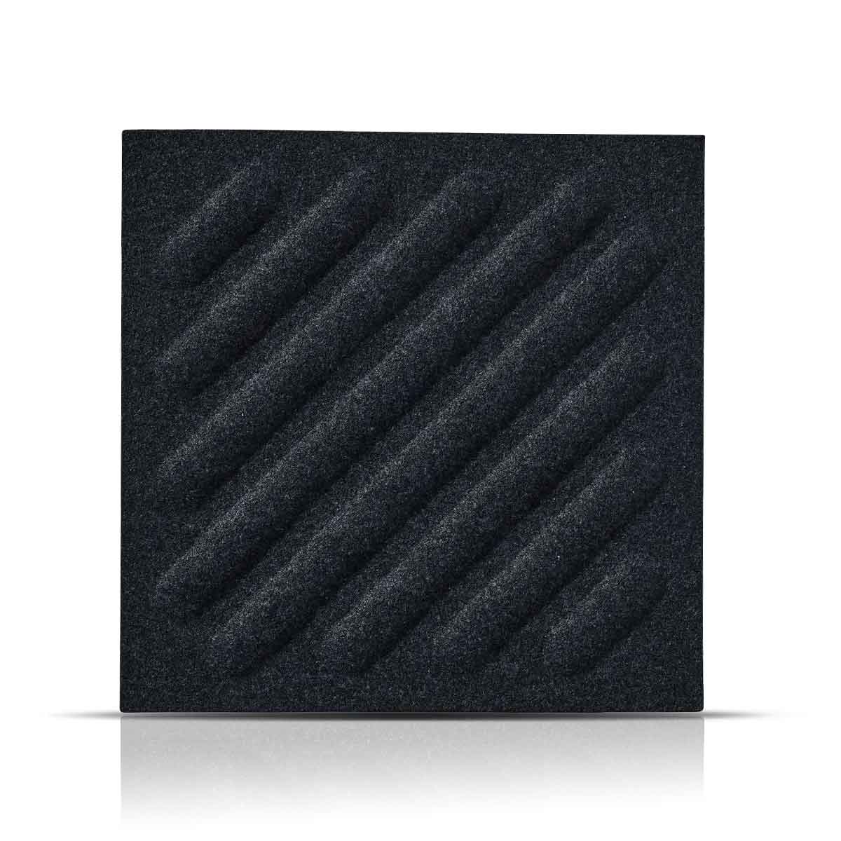 SQUARE RIFT 2 Felt Panel - BLACK - Felt 3D Panels | DecorMania