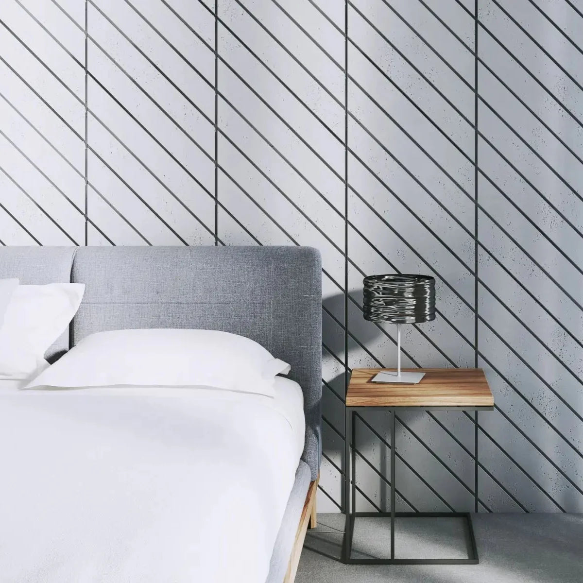 3D Concrete wall panels Herringbone
