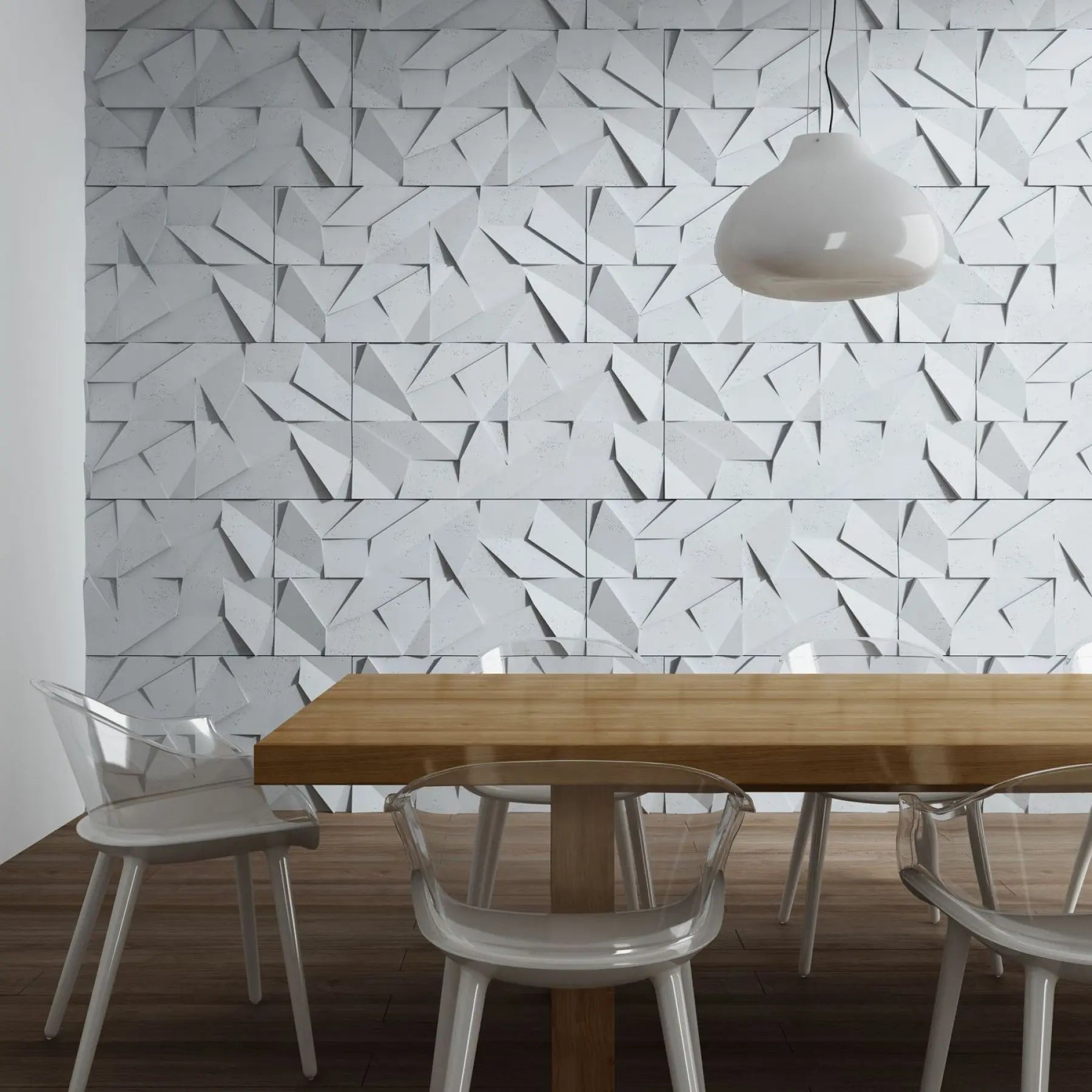 3D Concrete Wall Panels MULTICRYSTAL colour swatch on white background DecorMania UK