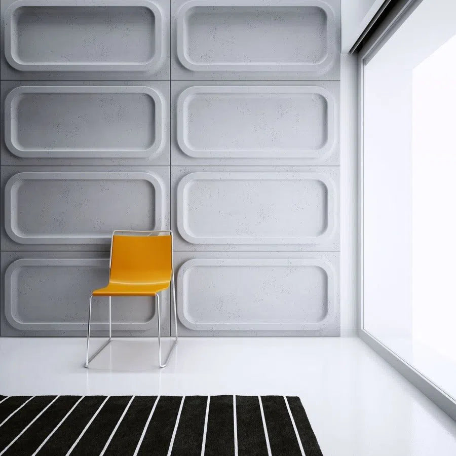 3D Concrete Wall Panels PORTHOLE in a modern interior | DecorMania UK