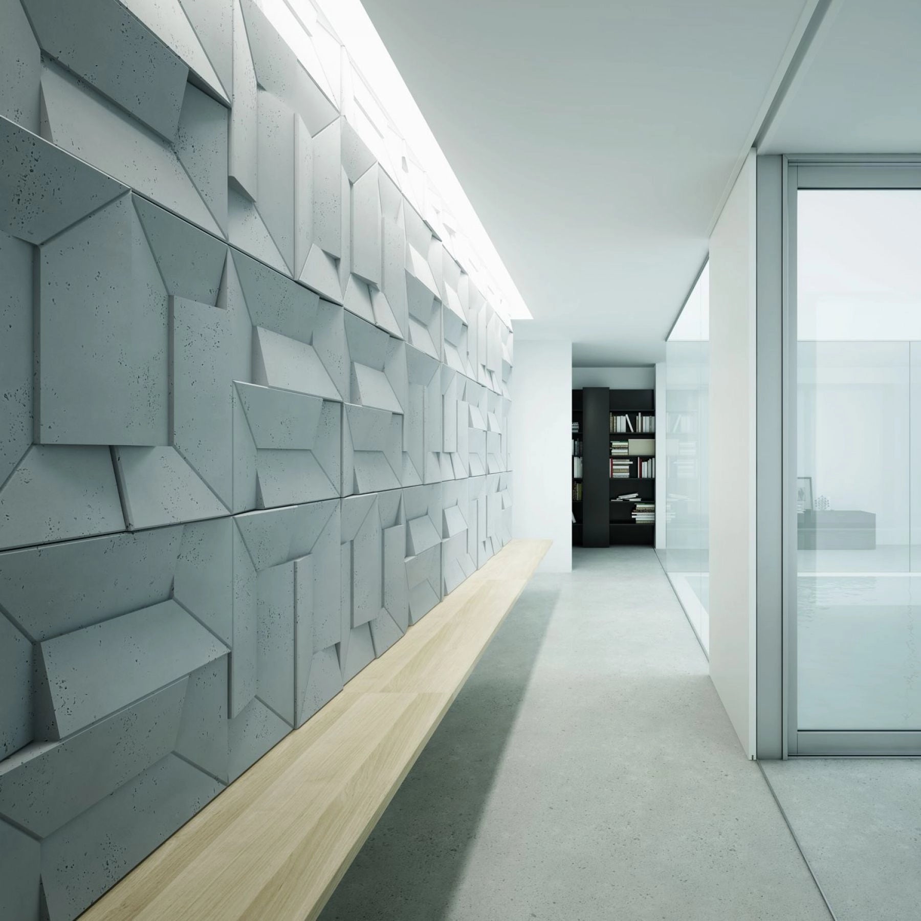 3D Concrete Wall Panels TRANSFORMER colour swatch on white background DecorMania UK
