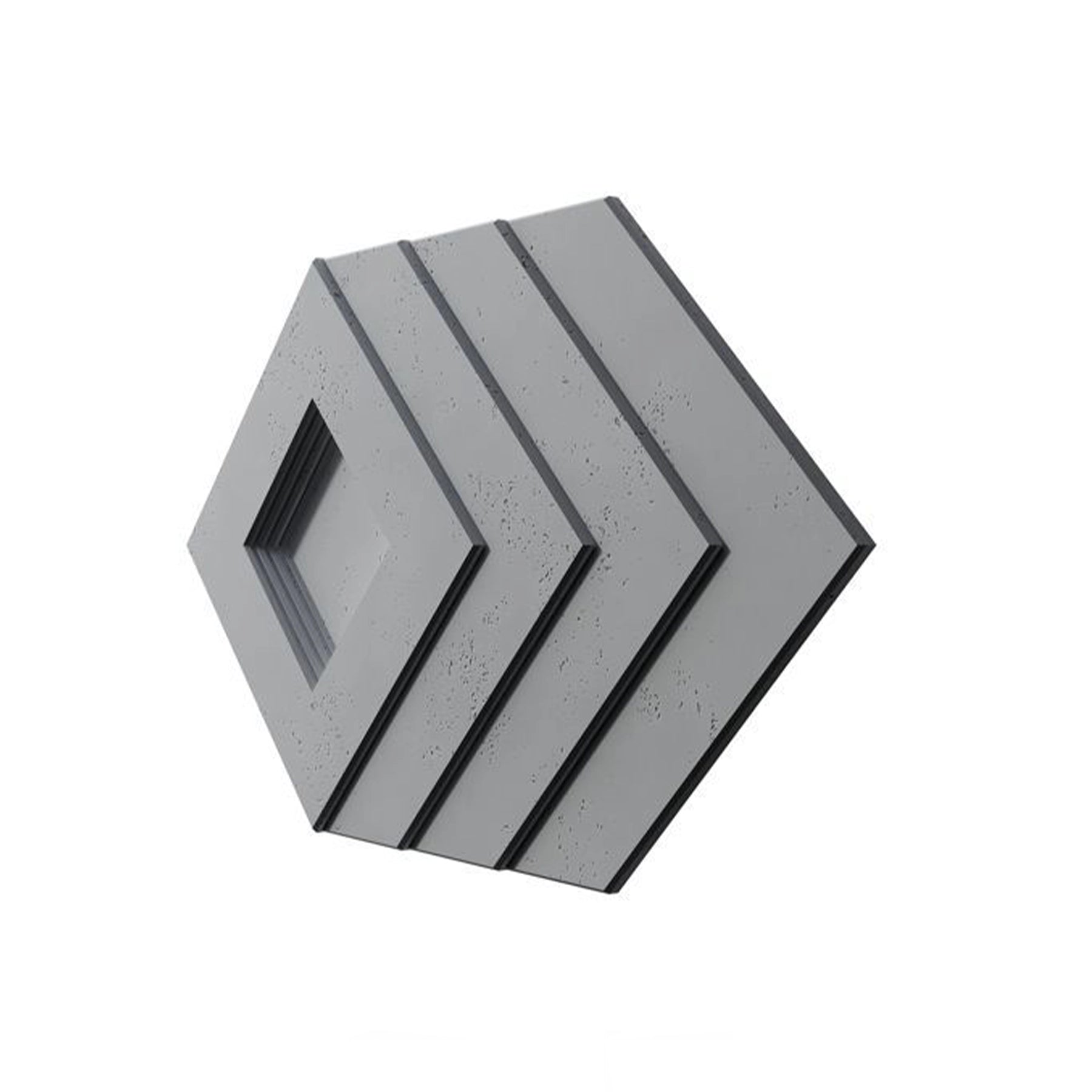 3D Concrete Wall Panels SHADOW colour swatch on white background DecorMania UK