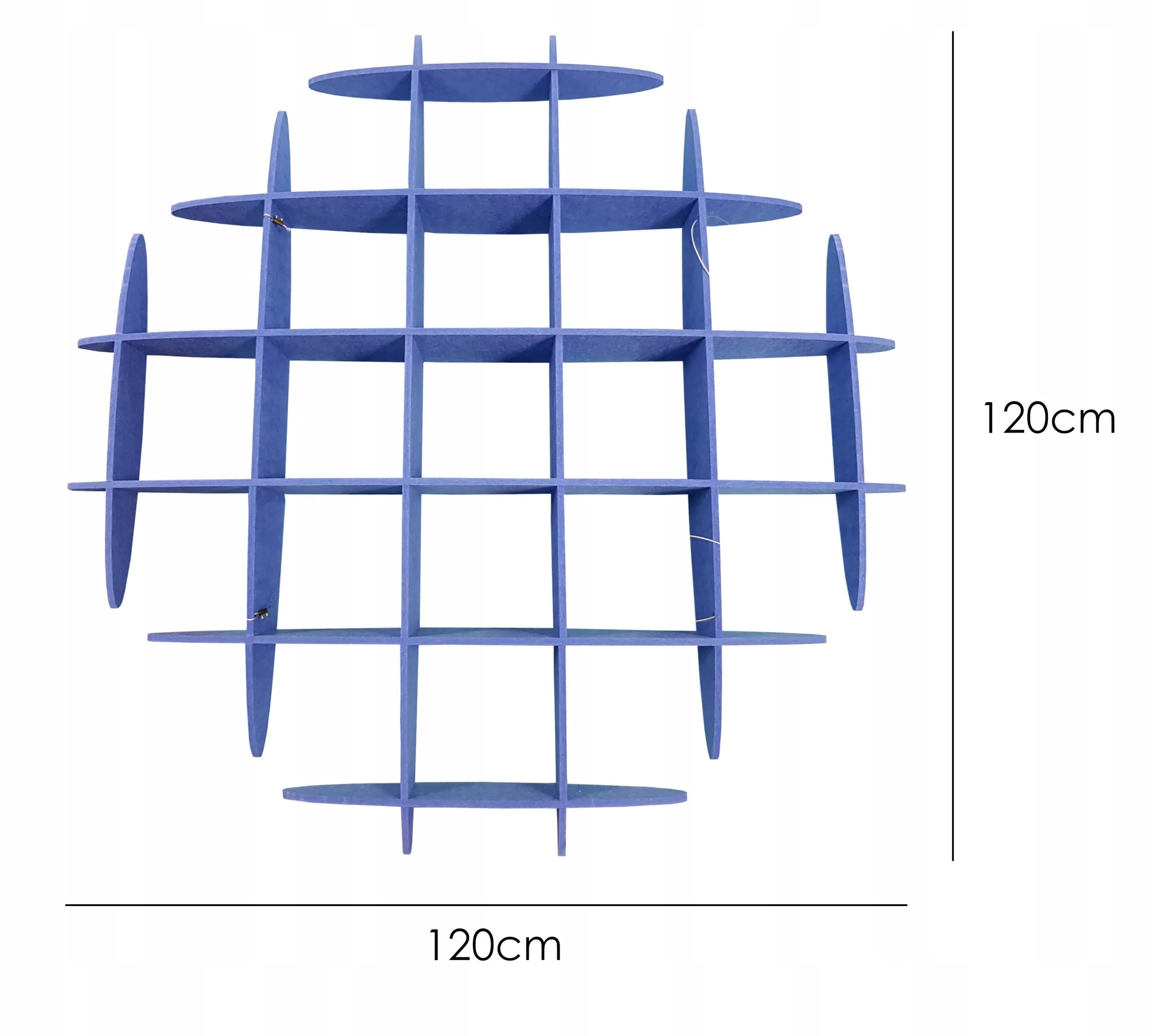 3D Felt Acoustic Ceiling Baffles - CIRCLE on white background with dimensions Decormania UK