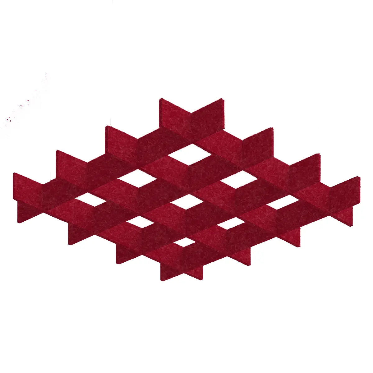 3D Felt Acoustic Ceiling Baffles - SQUARE on white background Decormania UK