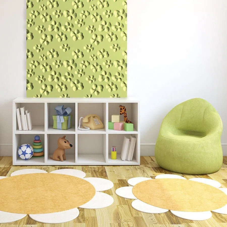 Blossom Patterned 3D Gypsum Wall Panels in a Modern Room | DecorMania UK