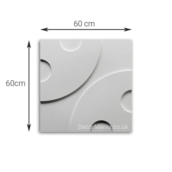 Dimensions of 3D Gypsum Wall Panels – BUTTONS - Gypsum Panels | DecorMania UK 