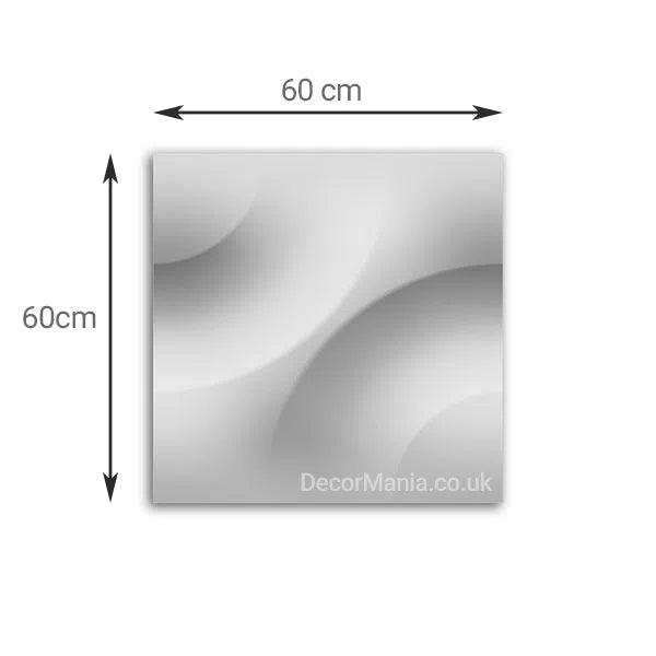 Dimensions of 3D Gypsum Wall Panels – CURVES - Gypsum Panels | DecorMania UK 