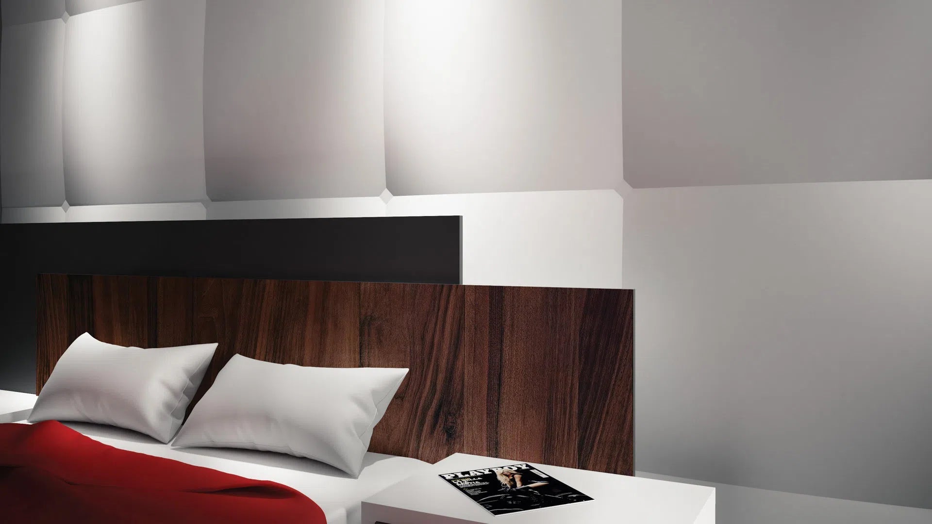 3D Gypsum Wall Panels - CUSHION - Gypsum Panels in modern bedroom | DecorMania UK 