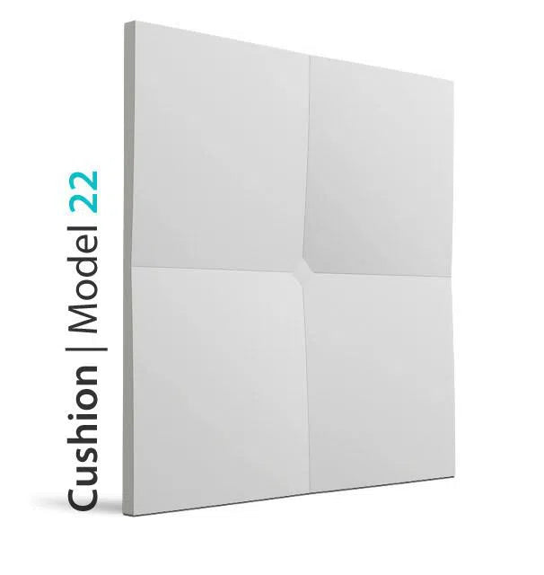 3D Gypsum Wall Panels - CUSHION - Gypsum Panelson on white background  | DecorMania UK 