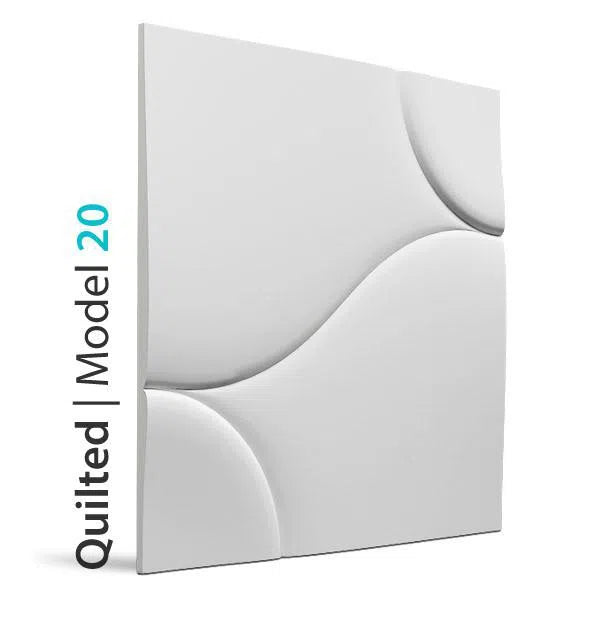3D Gypsum Wall Panels - QUILTED - Gypsum Panels on white background  | DecorMania UK 