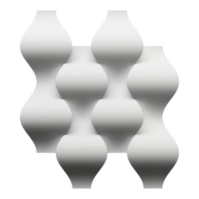 3D Gypsum Wall Panels - RAINDROP -  Close-up of a gypsum panel with a sculptural droplet-shaped relief pattern | DecorMania UK