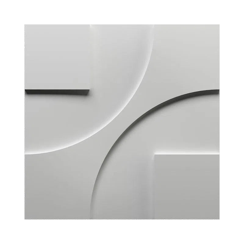 3D Gypsum Wall Panels - ROUND & SQUARE - Close-up of gypsum panel | DecorMania UK