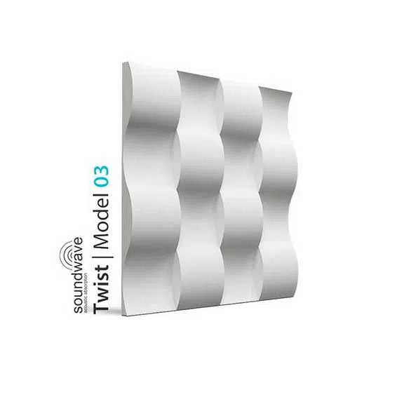 3D Gypsum Wall Panels - TWIST - Gypsum Panel on white background | DecorMania UK 