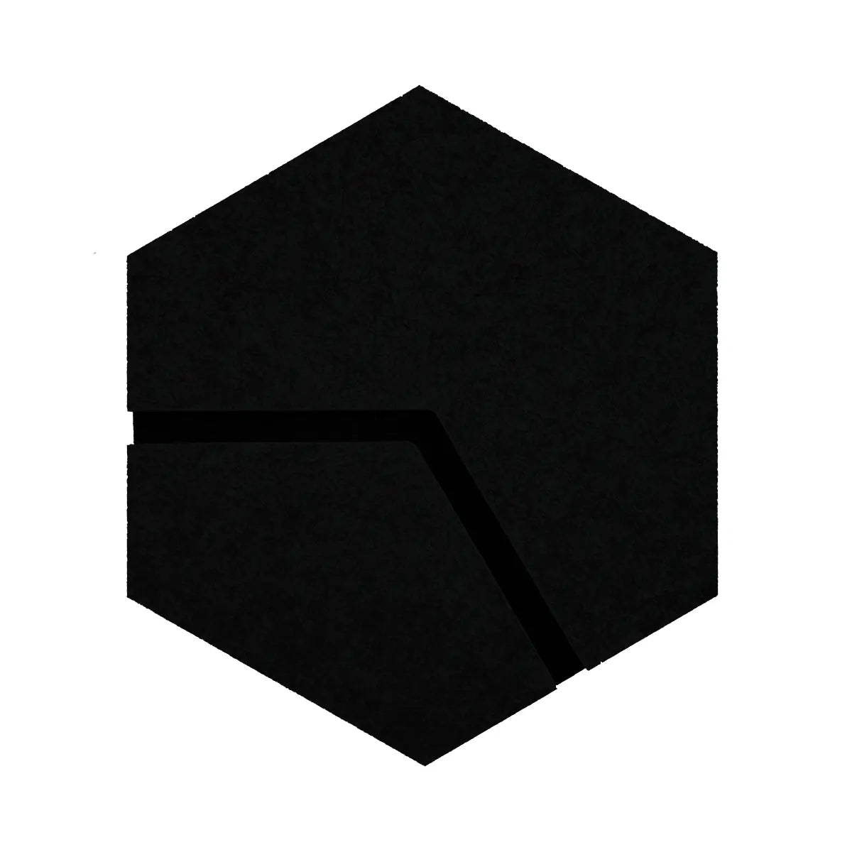 3D Felt Wall Tiles DECO2 black colour on white background Decormania UK