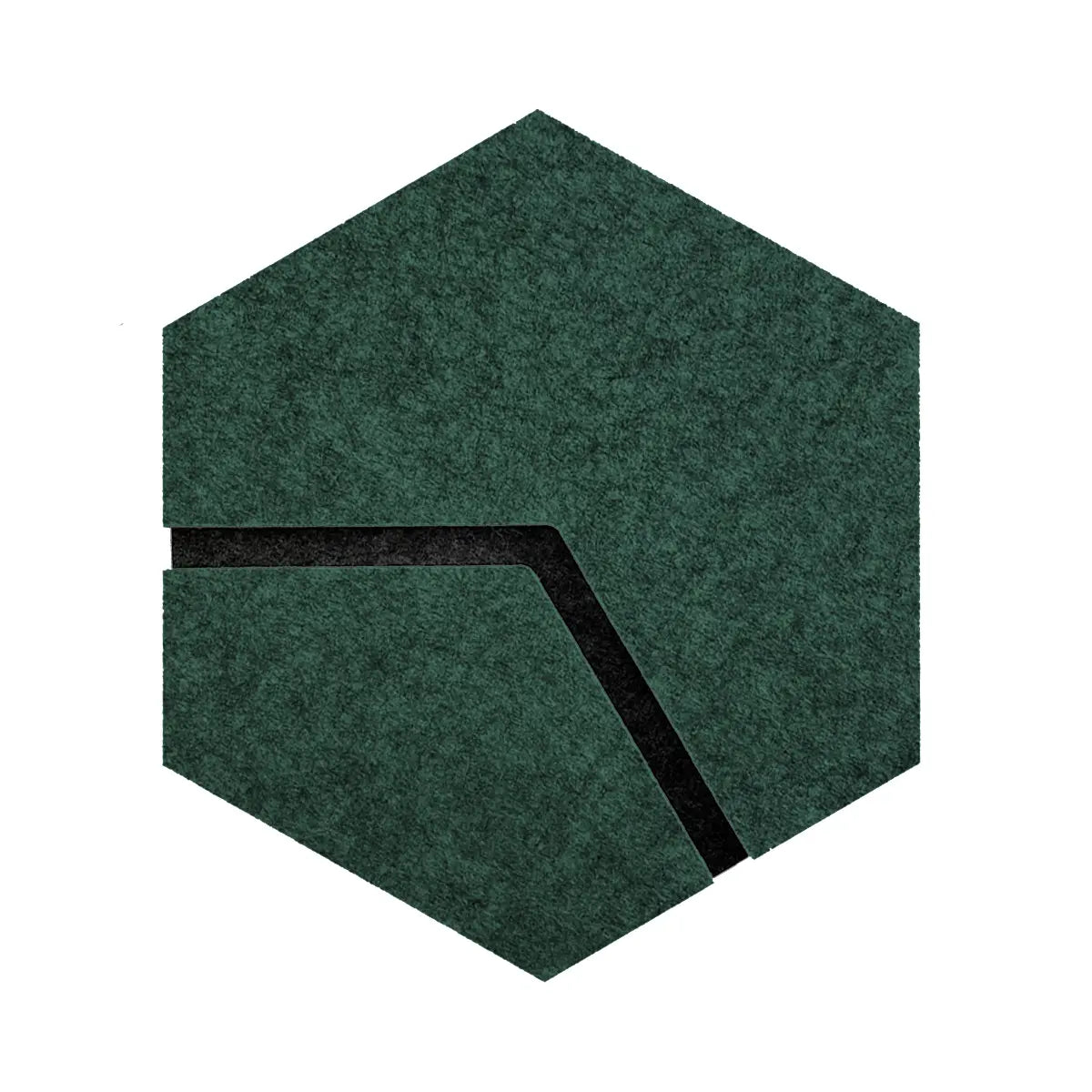 3D Felt Wall Tiles DECO2 bottle green swatch on white background Decormania UK