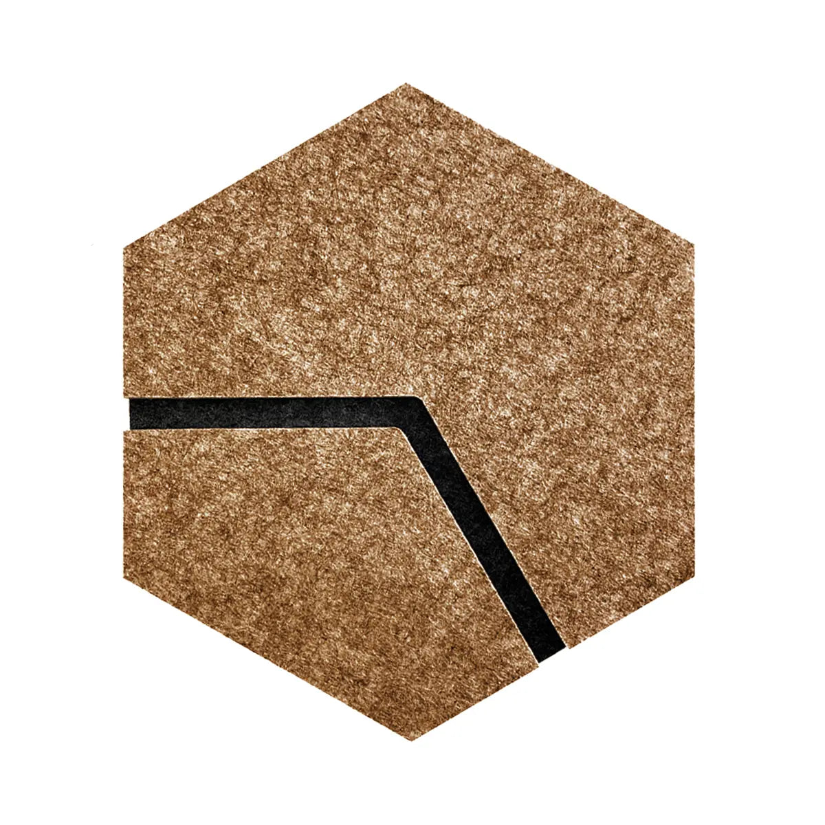 3D Felt Wall Tiles DECO2 dark brown colour on white background Decormania UK