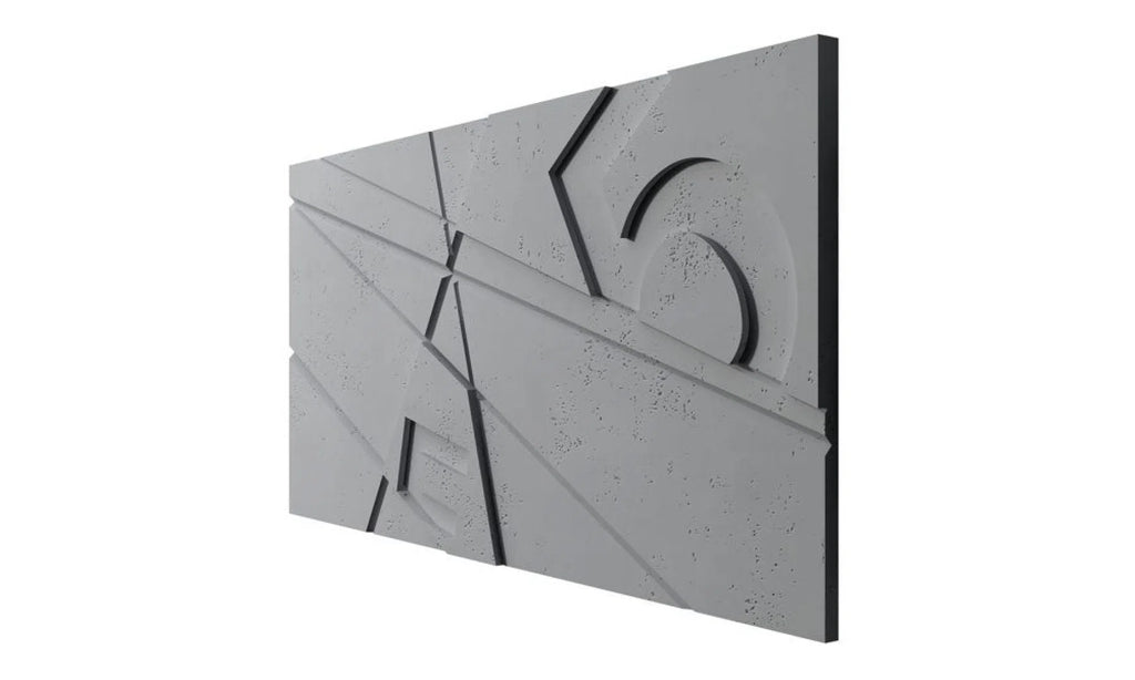 3D Concrete Wall Panel GRAPHICS on a white background | DecorMania UK